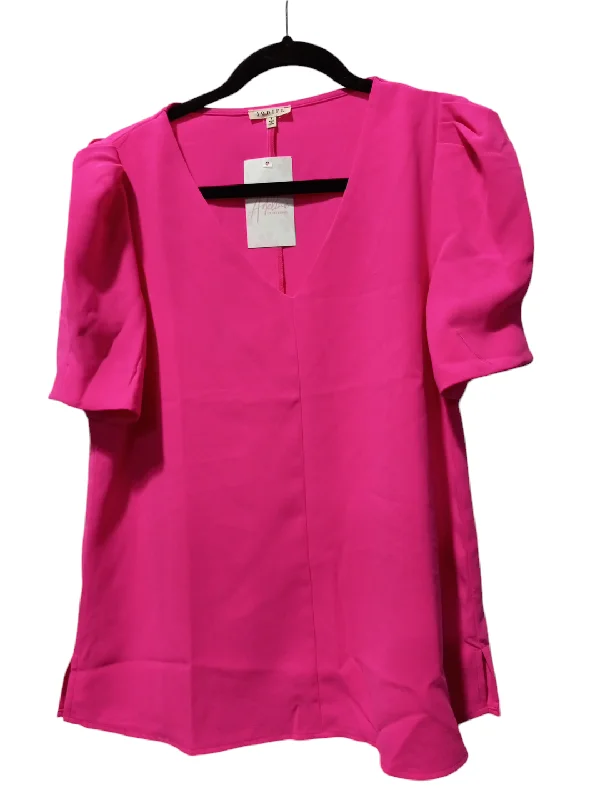 Blouse Short Sleeve By Jodifl In Pink, Size: S